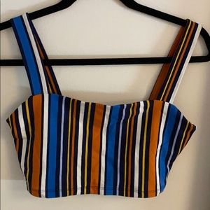 F21 Striped Cropped Tank